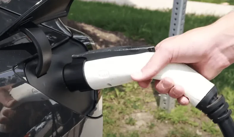 Charging a Tesla With an EV Charging Cable