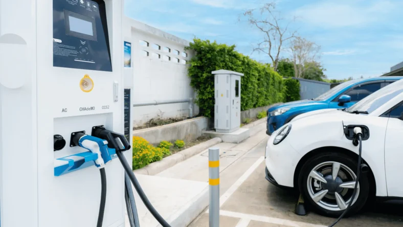 An electric vehicle charging in a fast charging station one of the solution towards grid modernization and integration