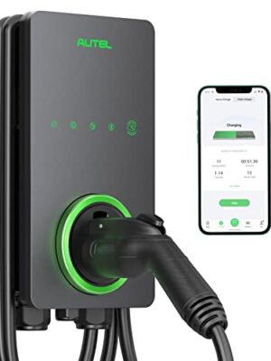 Autel Home Level 2 EV Charger up to 50Amp, 240V, Indoor/Outdoor Car Charging Station, Wi-Fi and Bluetooth Enabled EVSE, Flexible 25-Foot Cable,Hardwired, Dark Gray