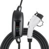 Lectron Electric Vehicle Charger 16 Amp - Level 1 EV Charger (110V) with 21ft Extension Cord & Nema 5-15 Plug Compatible with All J1772 EVs