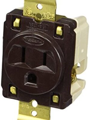 HUBBELL HBL5261 AC Receptacle NEMA 5-15 Female Simplex Industrial Grade Brown