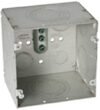 Hubbell Raco 4-11/16 in. Square Box, Large Capacity, Welded, 3-1/4 in. Deep, (2) 1/2 in. KO, (4) 1/2-3/4 in. TKO, (2) 3/4-1 in. TKO, (2) 1-1-1/4 in. TKO, (2) 1, 1-1/4, 1-1/2, 2 in. KO, Gray (260)