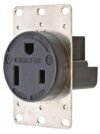 Hubbell Wiring Device-Kellems Receptacle,Single,50A,6-50R,250V,Black