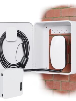 ChargeWrap EV Electric Vehicle Car Charger Cover Protector Tesla Wall Charging Station Cable Cord Holder Lock Box Indoor Outdoor