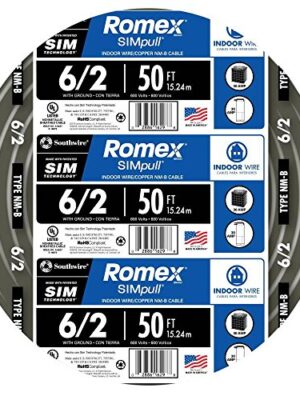Southwire 6/2 NM-B Wire - Black (50FT.)