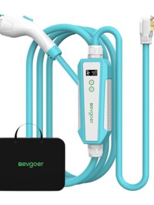 EG evgoer Level 2 EV Charger, 40A 240V Portable EV Home Charging Station, Schedule Time 8-40A Adjustable Current Electric Vehicle Charger Compatible with All J1772 EVs (20 ft)