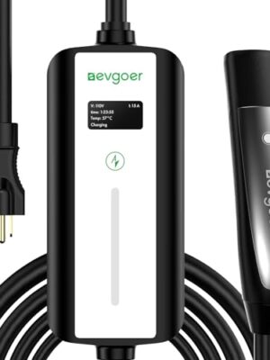 EV Charger for Tesla, Level 1 EV Charger 15Amp 120V, Schedule Time and Adjust Current Connector with NEMA 5-15 Plug 16.4ft Charging Cable, Compatible with All Tesla Model 3/Y/X/S/Cybertruck