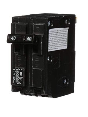 Siemens -HI, 40 Amp, Siemens D240 Circuit Breaker, QO Replacement, Double Pole, shown in the image