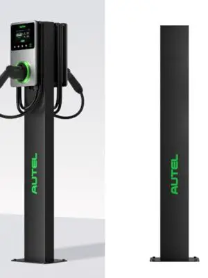 Autel Ev Charger Connector Pedestal, Freestanding Electric Car Charging Stations Stand Accessory, Corrosion Resistance, 430 Stainless Steel, Fits for All Autel Level 2 Chargers