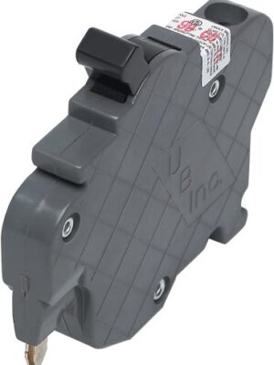 Connecticut Electric UBIF015N Newly Manufactured Federal Pacific Electric Stab-Lok NC115 Replacement, One Pole 15 Amp Thin Series Circuit Breaker, Gray