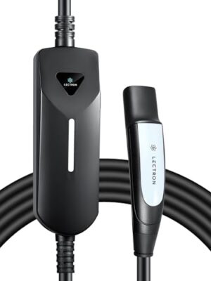 Lectron Level 1/2 (12A & 40A) Tesla NACS EV Charger - Dual-Level Electric Vehicle Charging Station with NEMA 14-50/5-15 Plug - Portable Electric Car Charger for All NACS Electric Vehicles