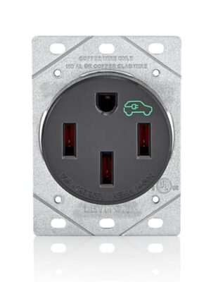 Leviton 1450R 50 Amp EV Charging Receptacle/Outlet, Heavy Duty