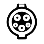 J1772 EV charging connector icon