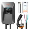 WOLFBOX Level 2 EV Charger 48 Amp J1772,Hardwired EV Charger Level 2 with NEMA 14-50 Plug 25ft Cable,Smart APP&RFID Card Control,240V Electric Vehicle Charging Station (WE48)
