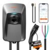 WOLFBOX Level 2 EV Charger 50 Amp J1772,Hardwired EV Charger Level 2 with NEMA 14-50 Plug 25ft Cable,Indoor/Outdoor,Smart APP&RFID Card Control,240V Electric Car Charger for Electric Automobile(WE50)