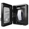 Ufixed Outdoor EV Charger Enclosure Wall Box with Lock for Tesla Wall Charger and Chargepoint with Holder | Weatherproof Visible, Easy to Install, Black