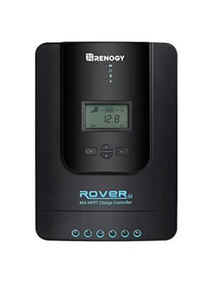 Renogy Solar Charge Controller Rover 40A 12V24V Auto Parameter DC Input MPPT Charge Controllers for Solar Panels Adjustable LCD for Gel Sealed Flooded Lithium Battery