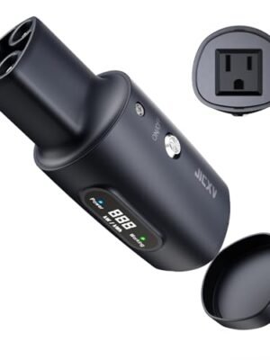 Jicxv NACS V2L Adapter-Vehicle to Load Adapter for 2025+Ioniq 5/6/9, 2026+Kia EV3/5/6/9, 2025+Genesis(Requires V2L+NACS Inlet), Safety Lock, LED Display,Power for Camping, Trips, Emergencies etc.