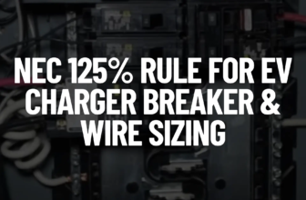 NEC 125% Rule for EV Charger Breaker & Wire Sizing