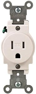 Leviton NEMA 5-15 Receptacle for Level 1 EV Charger Installation (Plug-In)